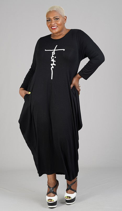 Black "Faith" Maxi Dress