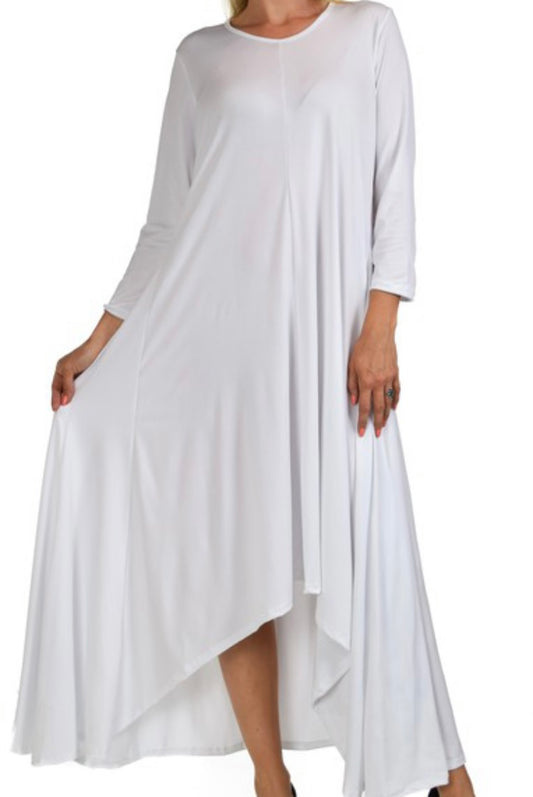 Plus Size High Low Maxi Loose Fit Dress